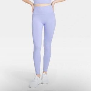 NWT All in Motion XS Lilac Purple Leggings Ribbed Seamless High-Rise Athletic